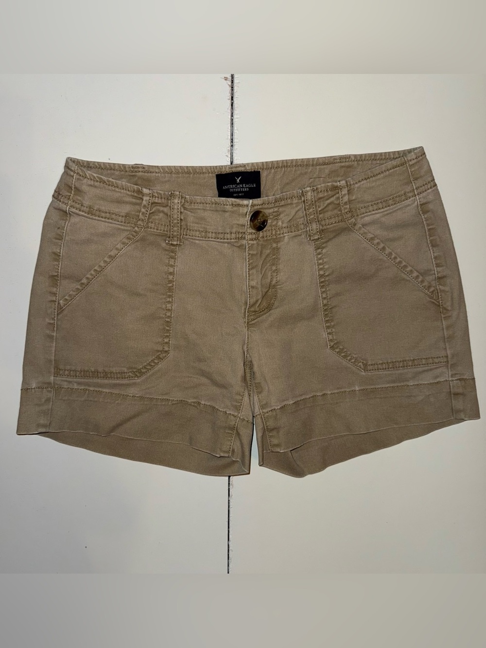 American Eagle Outfitters Tan Utility Pocket Shorts